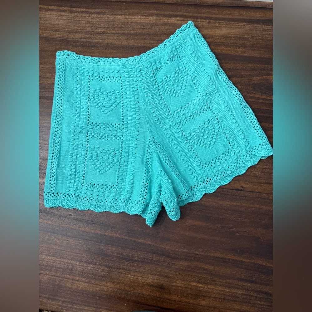 Anthropologie- Farm Rio Crochet Tie Shorts - Picture 6 of 8